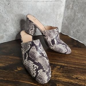 J. Crew Sophie Mule in Snakeskin size 10